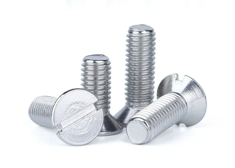 Stainless Steel Metric Threaded Slotted Screw Flat Countersunk Head Machine Screw Bolt