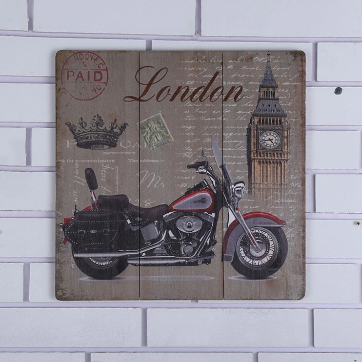 Wooden Decorative Plaque Wall Wood Newest Style Board with&#160; Motorcycle