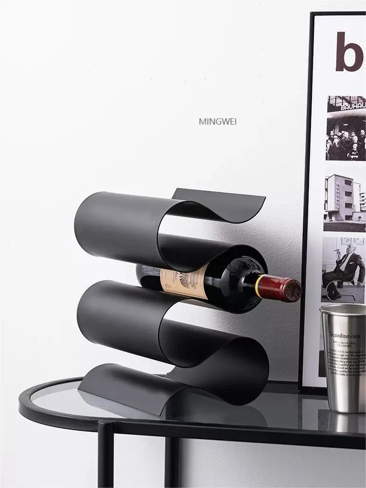 Mingwei Edelstahl Bar Möbel Wein Display Stand Edelstahl Weinregal