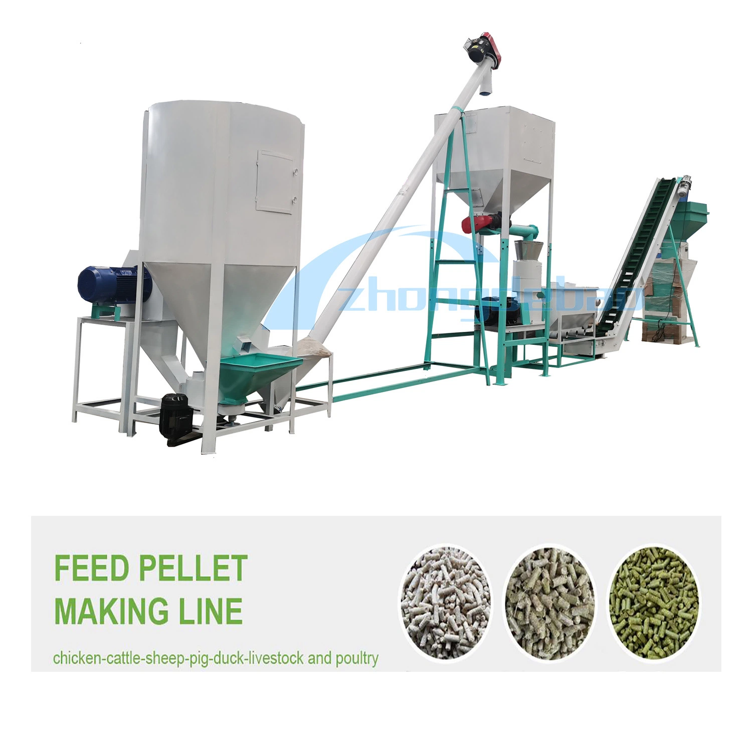 2000kg/H Maquinaria de avicultura pequeña Fabricación de molinos de alimento de Pollo Animal Alimentación de máquina producción de pellets Precio de la línea Alimentación animal producción de Pelletizado Venta de línea