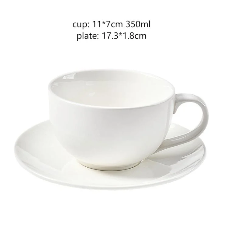 El blanco puro Café vajillas de porcelana Taza de cerámica Teaset cristal puro hueso nuevo China Utensilios de Cocina decoración con logotipo y el patrón de color personalizado