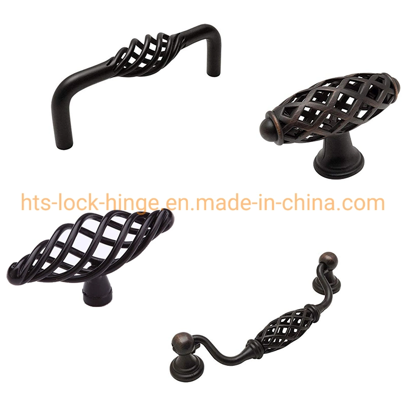 Birdcage Furniture Hardware Cabinet Handle Pull Knob by Steel Zinc Aluminum Alloy or Stainless Steel Pull Handle