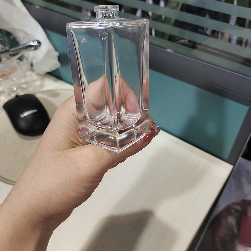 50ml 100ml Crystal White Material Cuboid Perfume Empty Bottle