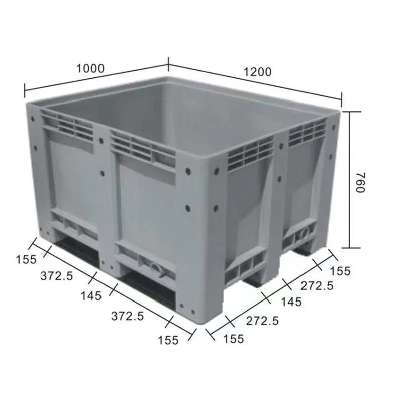 Plastic Pallet Box for Industrial Use Warehouse Transport Container HDPE