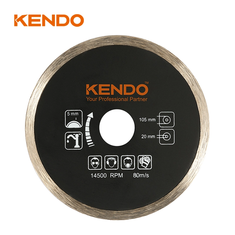 Kendo Continuous Diamond Cutting Blade Continuous Rim Contact with Material Delivers a Finer Finish Than Segmented or Turbo Rim Blades