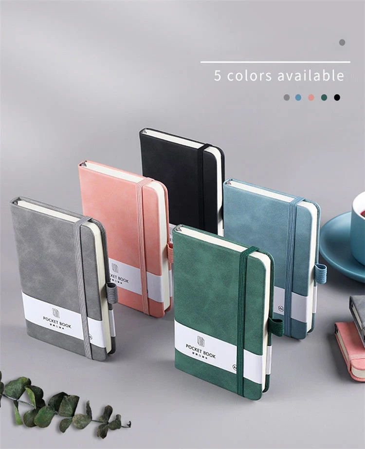 Free Sample Personalized Printed PU Leather Custom A5 Hardcover Dotted Notebook