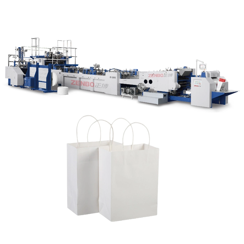 Clothes Shoes Handle Full Auto Paper Bag Making Machine Zb1260s-450