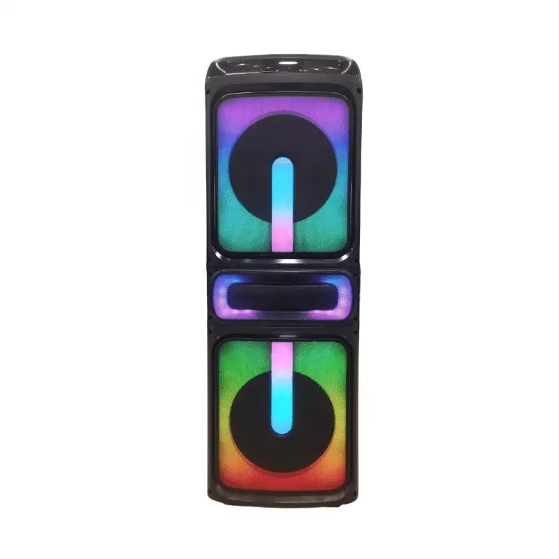 Dual 10 Inch 80 Watts Party Speaker Subwoofer Speaker Home Theater System LED Light Wireless Speaker