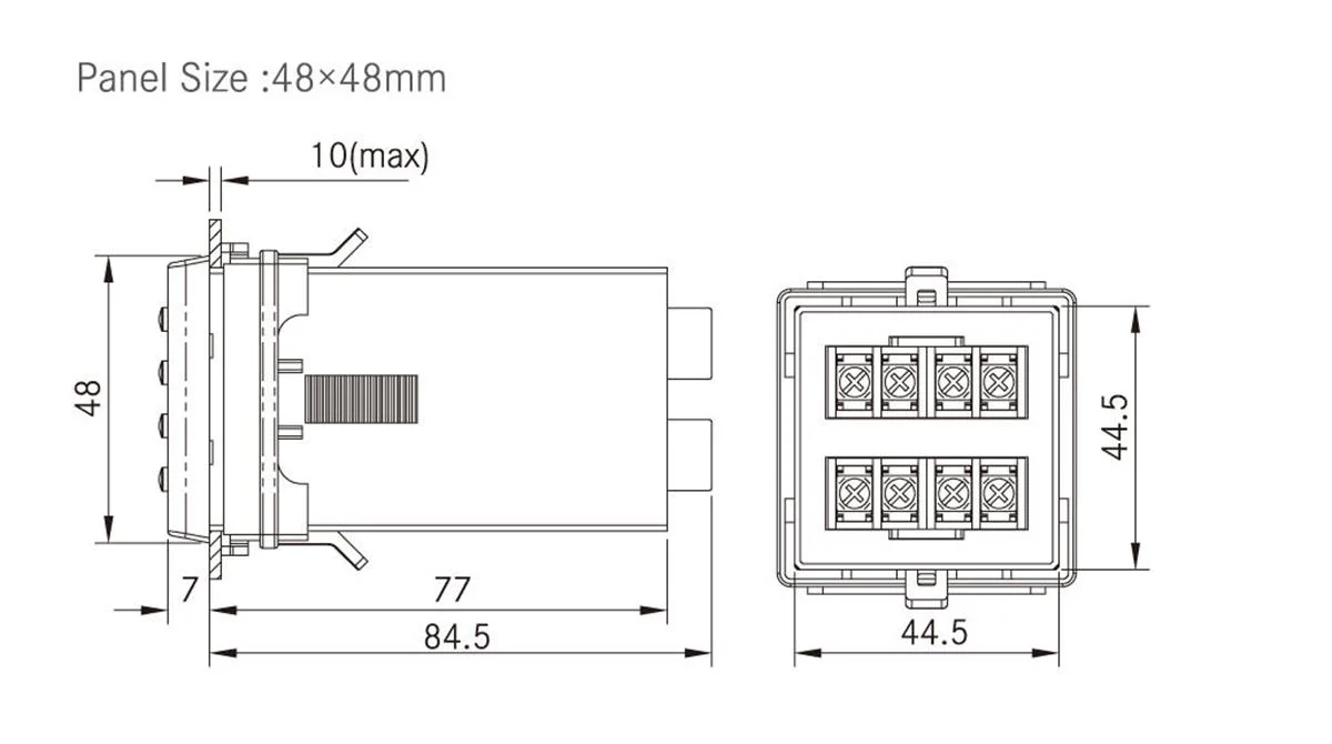 Pz195u-DK1 48*48mm однофазная мини-цифровая панель LED High Precision Вольтметр связи цифровой измеритель мощности постоянного тока