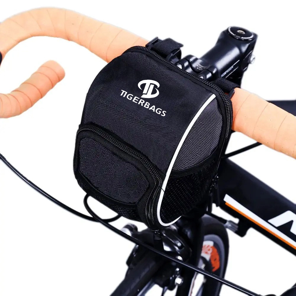 Fahrrad Fahrrad Handlebar Tasche vorne Korb Schwarz mit Regenhülle