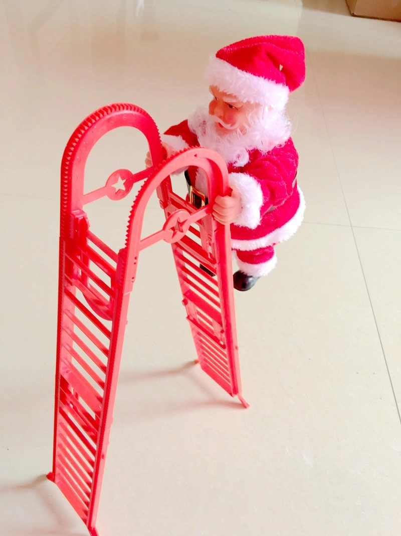 New Chirstmas Promotion Toy Santa Claus Singing and Climbing Ladder