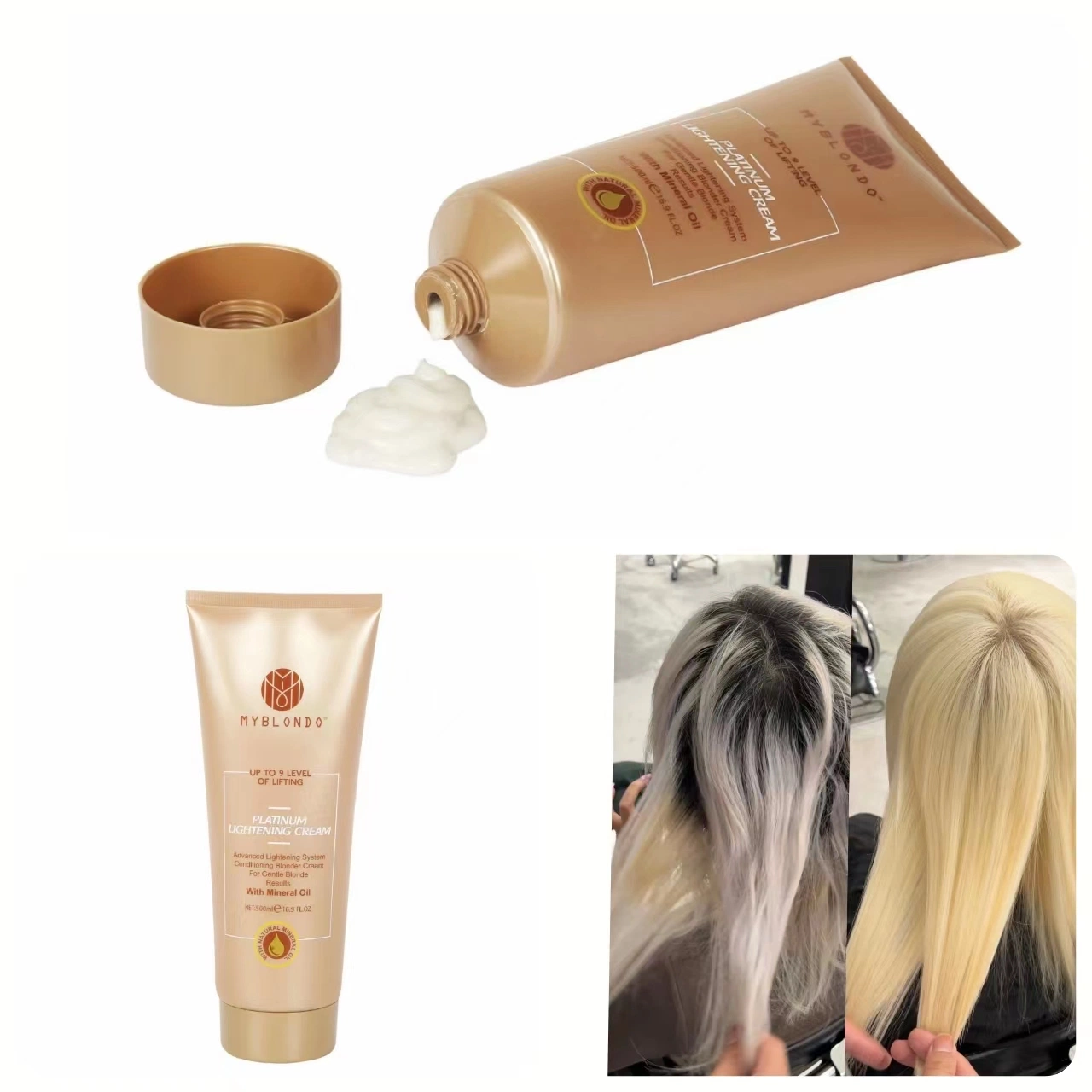 OEM Professional Factory Bleaching Hair Dye Cream for Blonde Perm