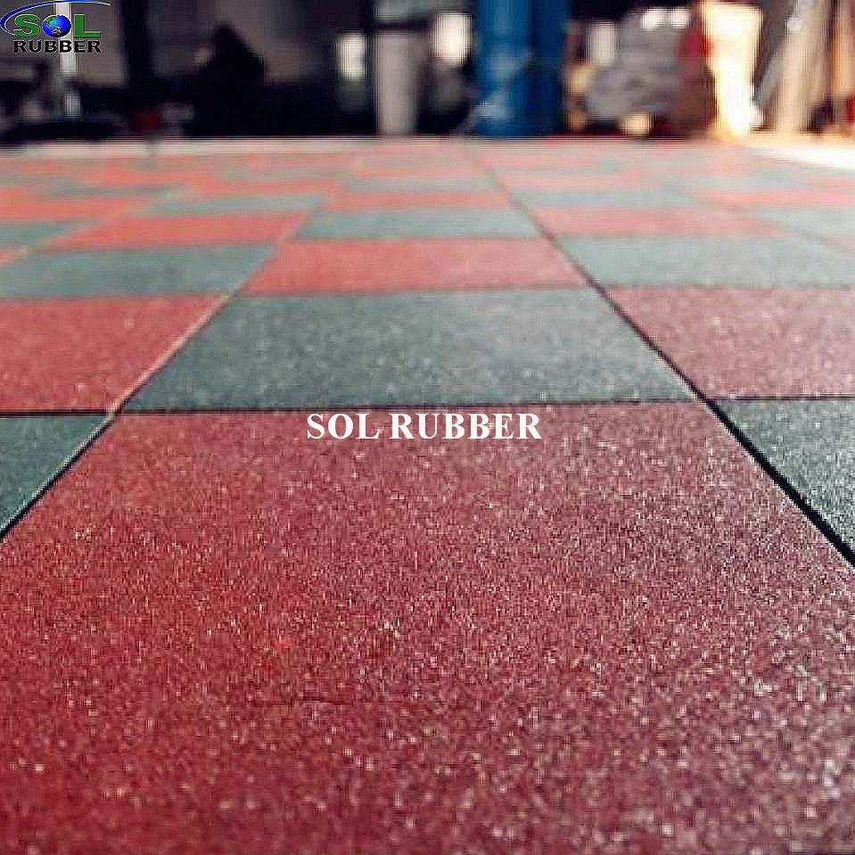 Sol Rubber Outdoor Bright Color Playground Rubber Floor Mat Tile