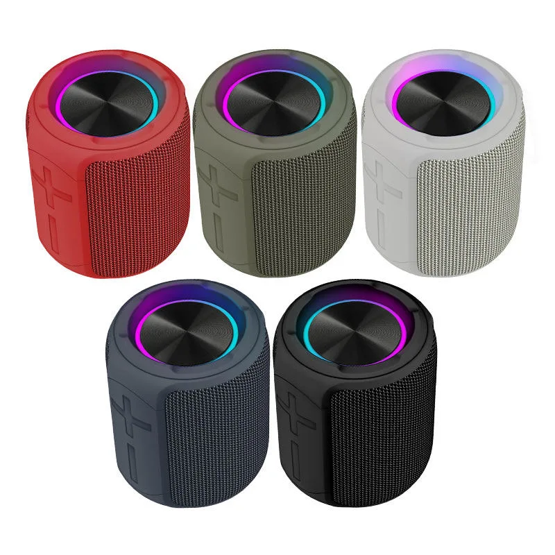 RGB LED Speakers Bluetooth Wireless Speaker Ipx7 E100L 12W Power with Passive Basin Plate