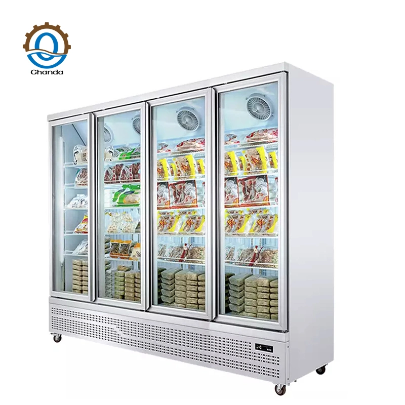 Best Meat Display 3 Glass Door Upright Freezer Supermarket Refrigerator Freezer