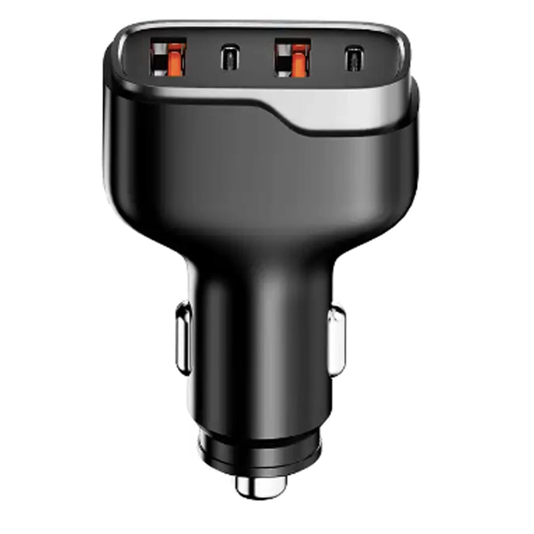 Adaptador de asiento transparente USB C y Tracker Multi rápido rápido Carga Teléfono Cargador de coche