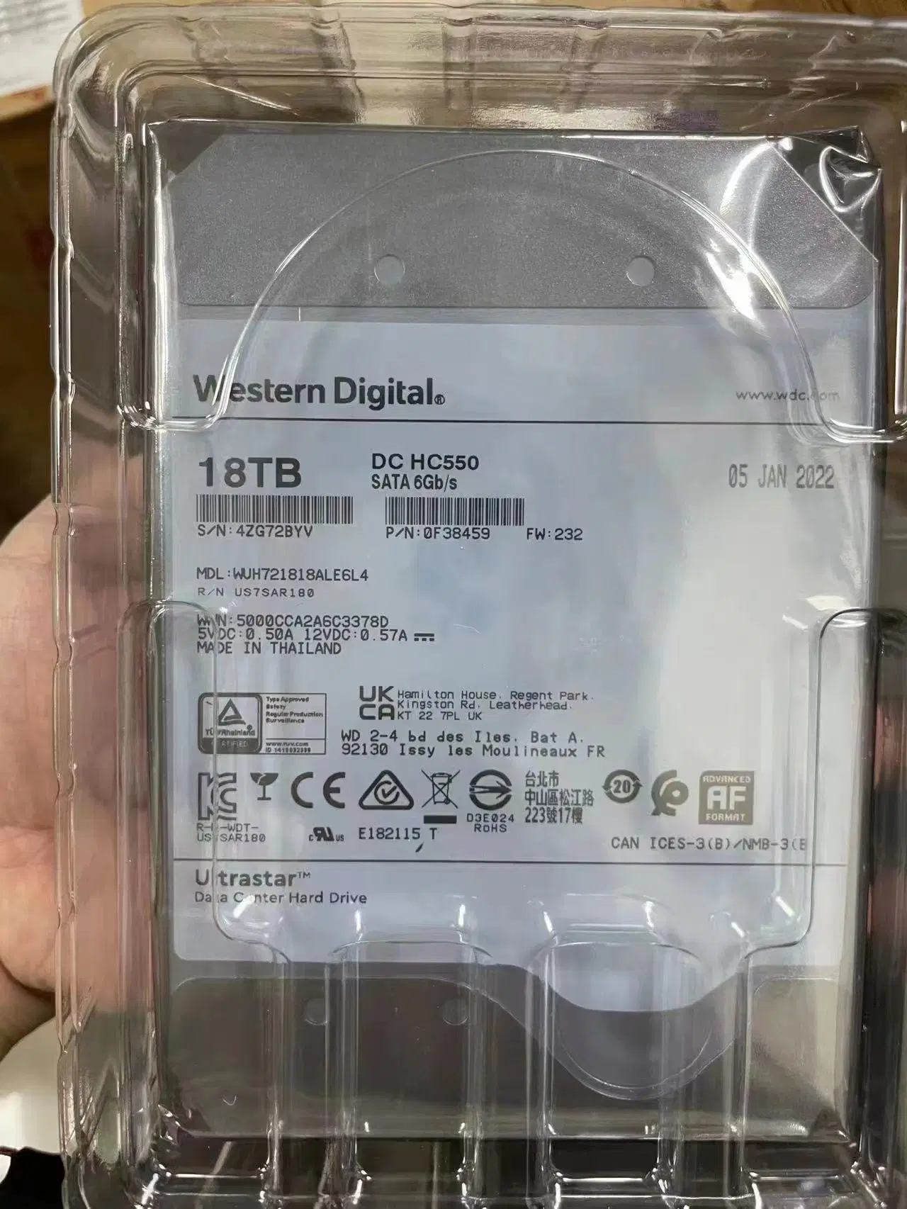 Vermelho Púrpura DC HC570 22TB SAS 12GB/s 3.5" 10t 12t 16t 18 TB de disco rígido de 7.200 rpm Ahd de monitorização de vigilância CCTV DVR Câmara IP da unidade de disco rígido