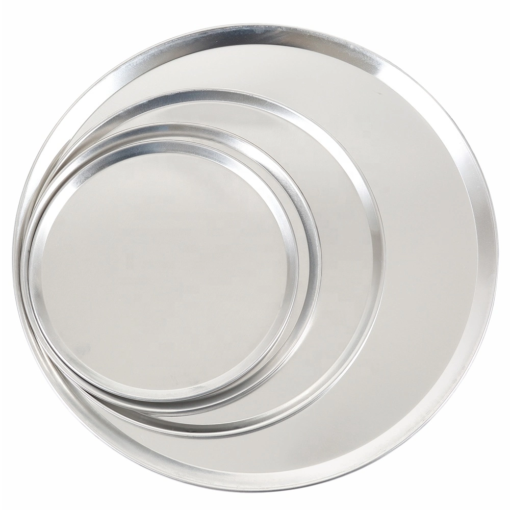 Aluminum Pizza Tray/Pan, Coupe Style or Wide Rim Bakeware