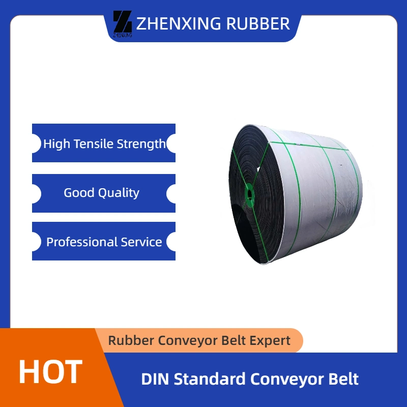 Ep Nn Fabric Ply DIN Grades Black Rubber Conveyor Belt Factory Price with Quality Warranty Flat Belt for Mine/Quarry/Cement Conveyor System