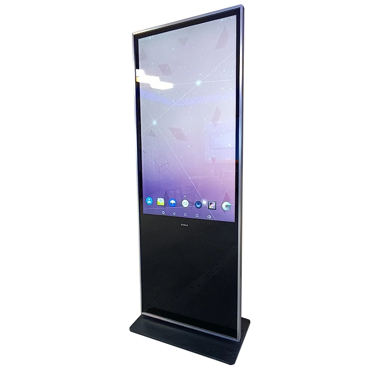 Lecteur multimédia LCD sur pied moniteur d'affichage Android numérique interactif Écran publicitaire vertical Totem du kiosque d'affichage