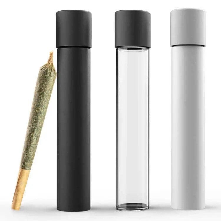 6mL tubo de Pre-Roll de Jar de vidrio para envase de concentrado transparente Tapón de silicona