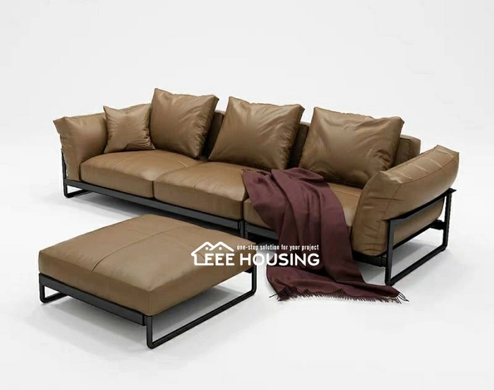 China Factory Supply Modern Leather Sofa Furniture for Home Living Room Couches & Loveseats