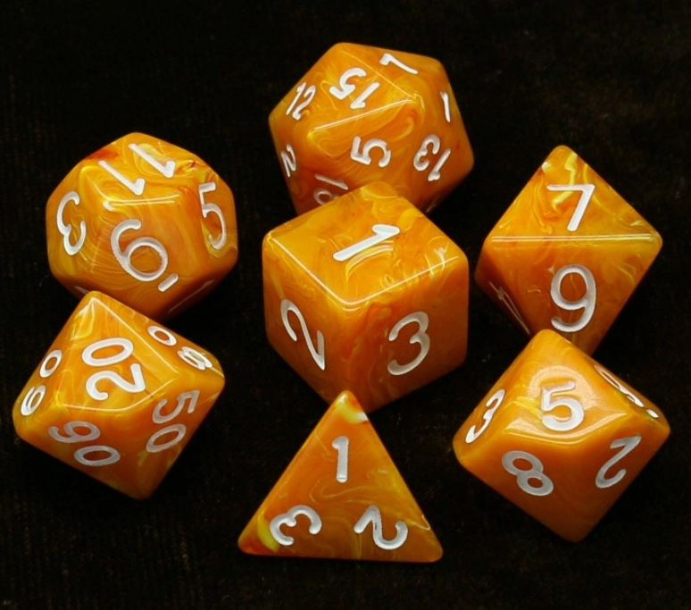 Hot Trpg Dungeons & Dragons Double Color Yun Color Series 7 Dice Set