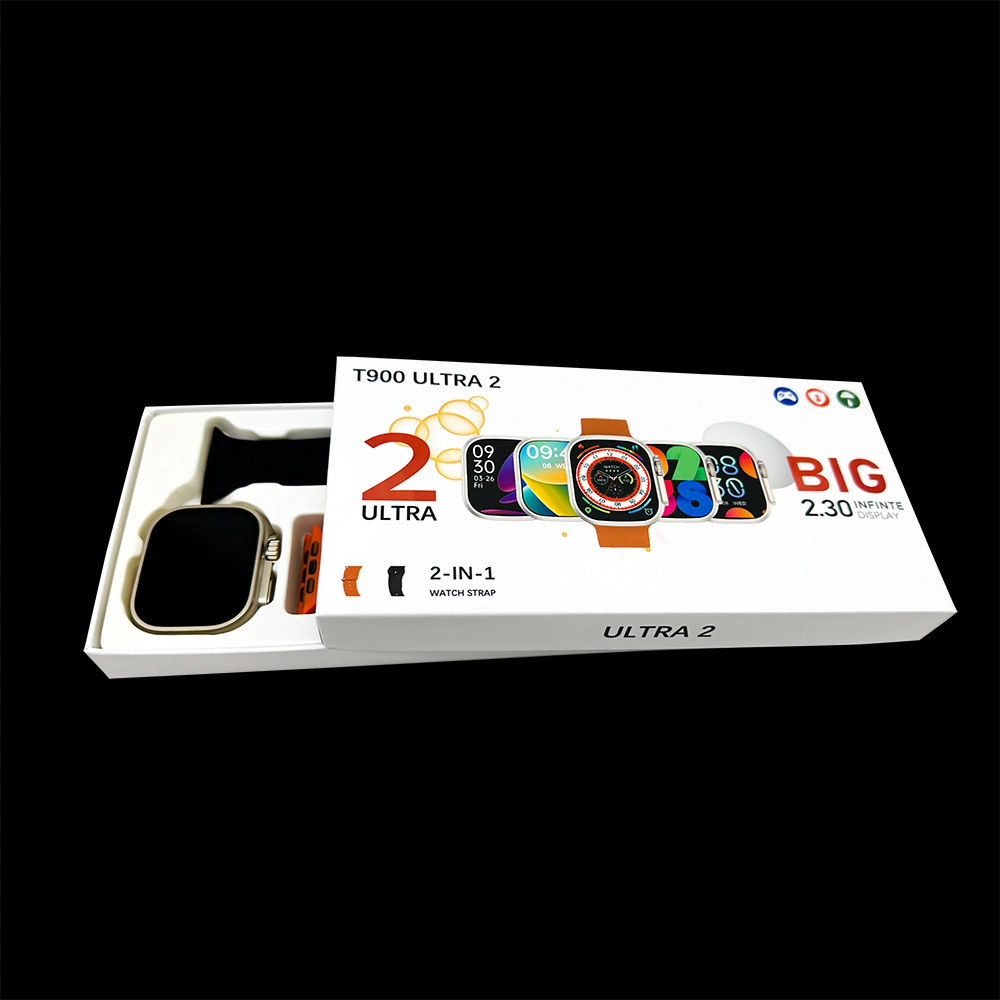 Новинка (T900 Ultra 2) 2.3-дюймовый большой экран, 2 в 1, ремешок, смарт-часы