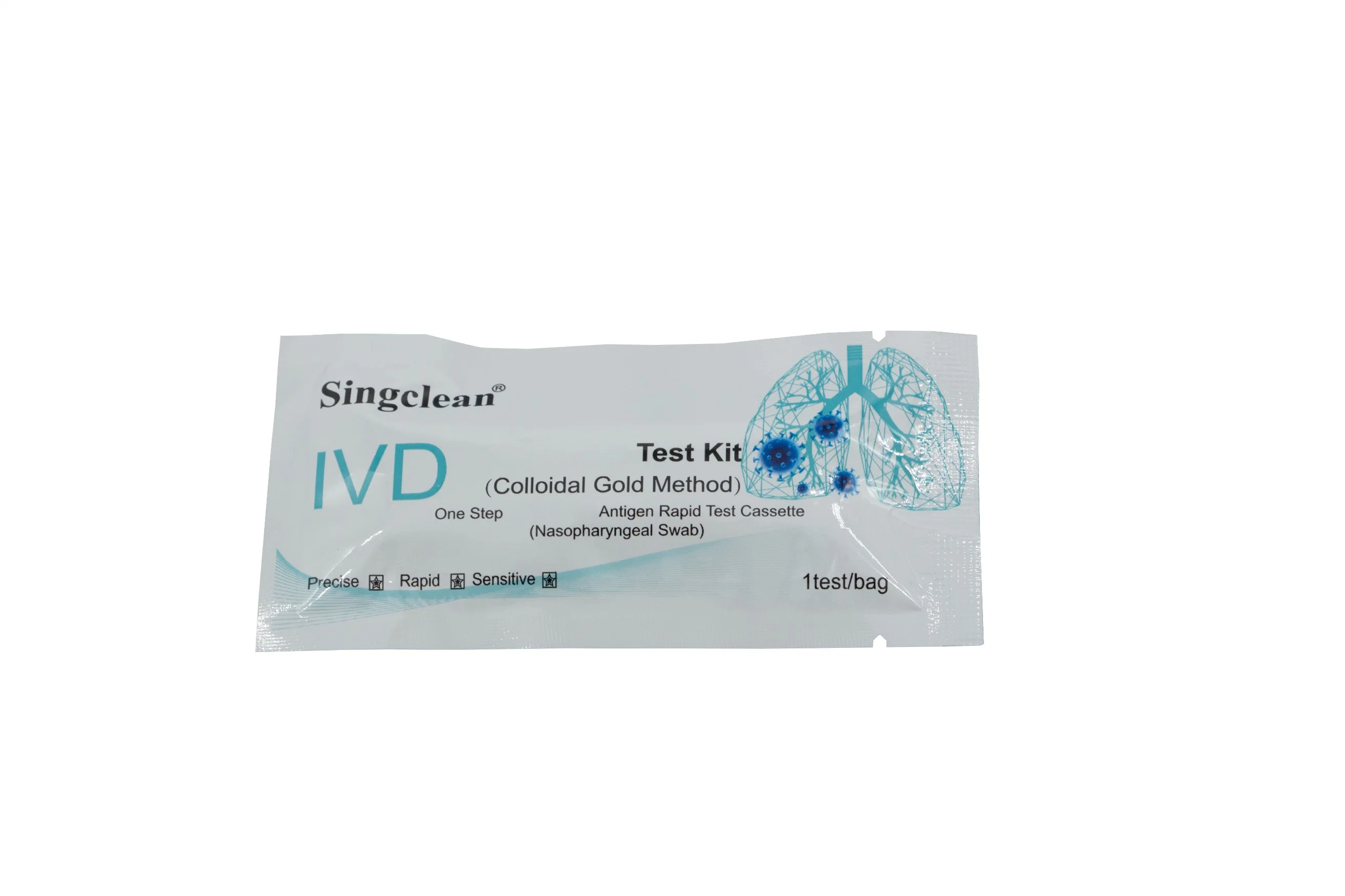 Singclean Nasopharyngeal Swab Test (Colloidal Gold Method) with CE