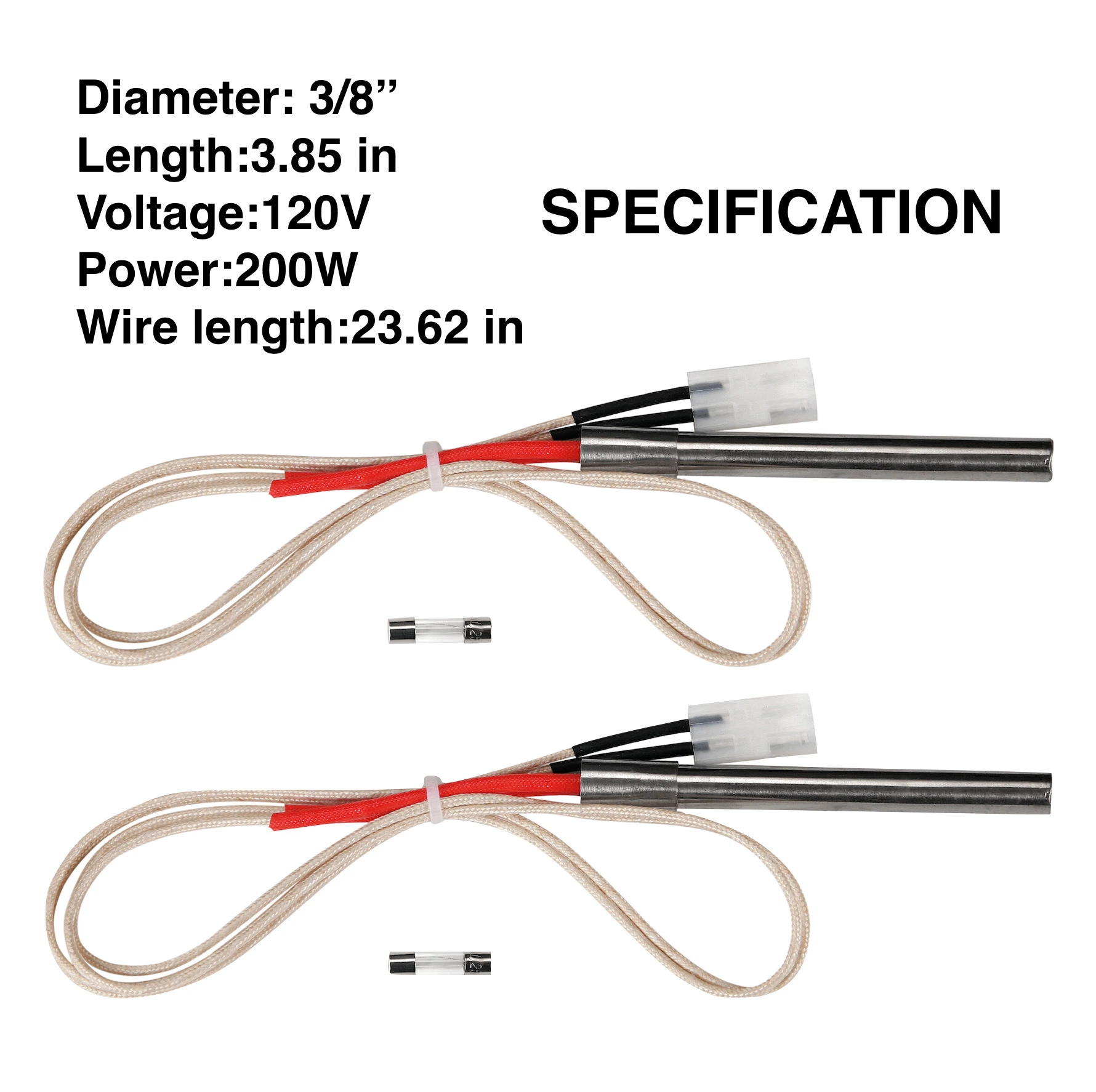 120V de pellets de madera Barbacoa caja de fuego con el contacto Rod Combo. Para Traeger y LG Grill