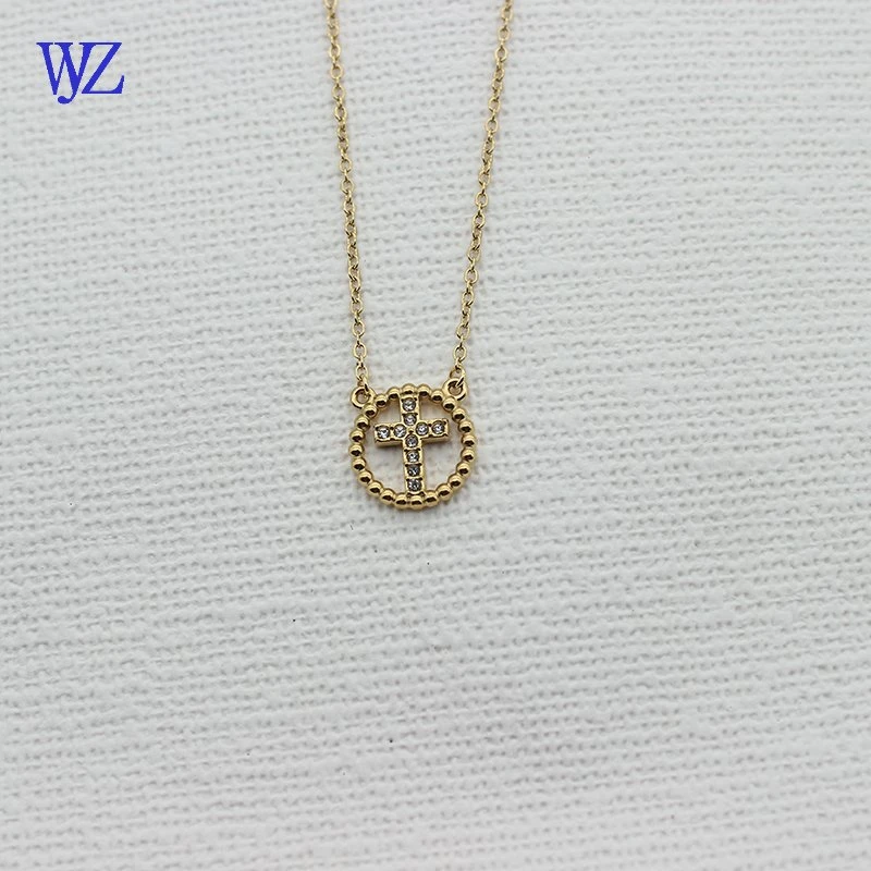 Fashion Wholesale/Supplier Jewelry Necklace with 24K Gold Stainless Steel Titanium Steell and Customizable Logo