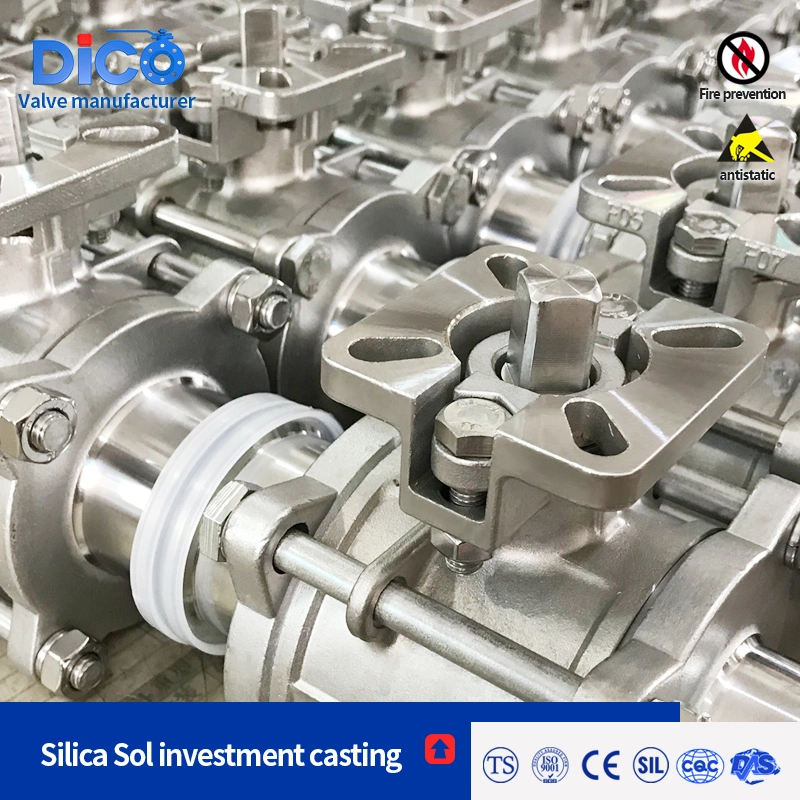 Industrial Equipment &amp; Components Clamp End with ISO5211 Mounted Pad CF8 3PC Ball Valve