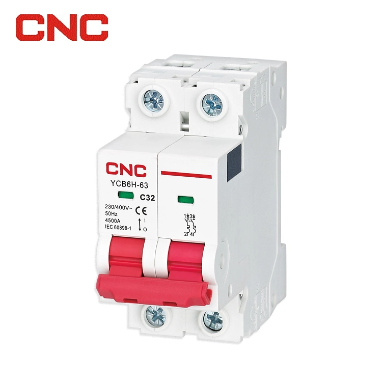 Ycb6h-63 4.5ka Low-Voltage Electrical Overload Protection Short Circuit Protection 1~63A CE Approved and Inmetro Certificate Miniature Circuit Breaker MCB