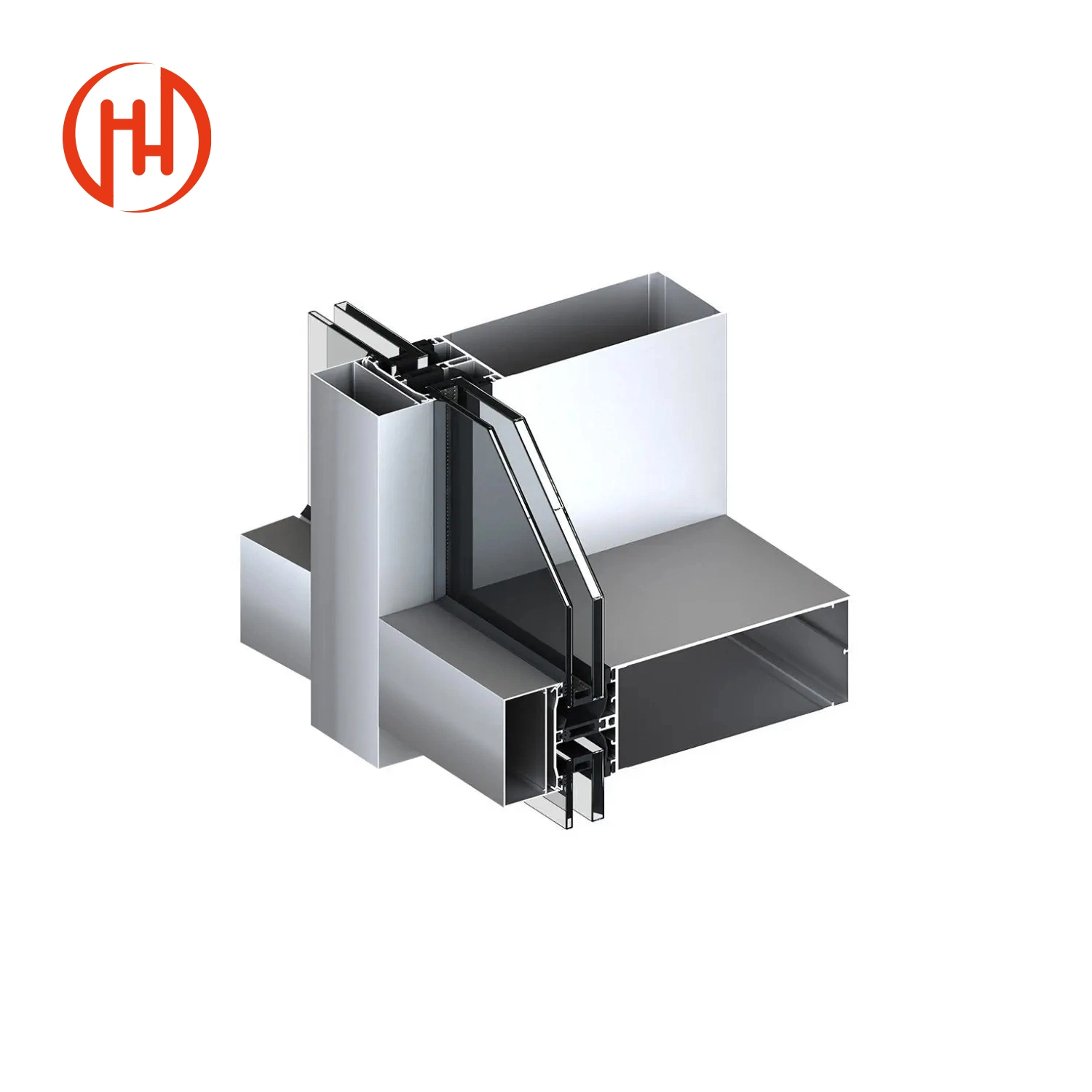 Best Sell Hochwertige 6063 Glas Vorhang Wand Extrusion Aluminium Profil eloxiert Aluminium Rahmen mit gutem Preis