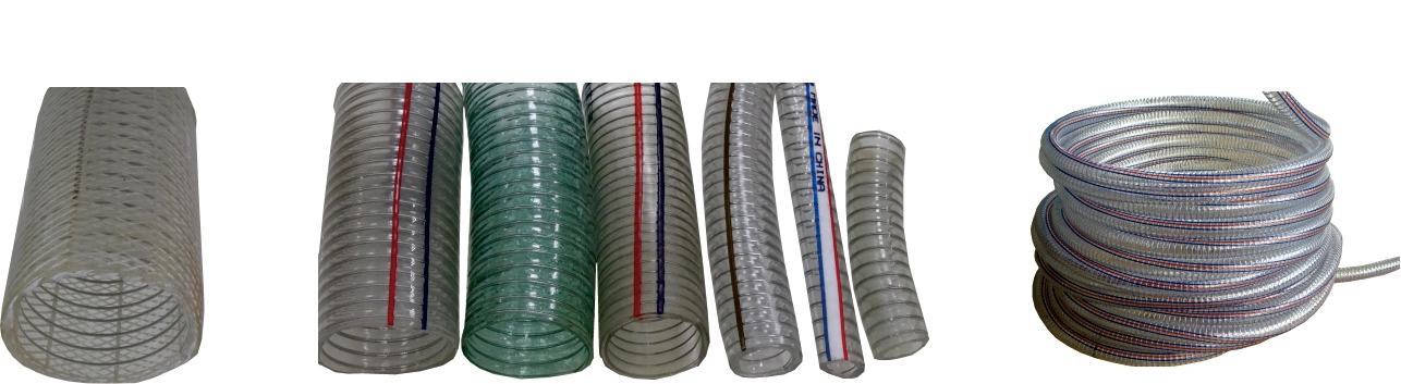 Clear Flexible Wire Reinforced PVC Steel Hose Pipe Extrusion Line