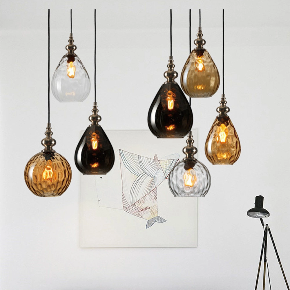 Moderne Luxus Nordischen Stil Wasser Tropfen Kronleuchter Lampe Insel Schwarz Eisen Dekoratives Glas Anhänger Licht