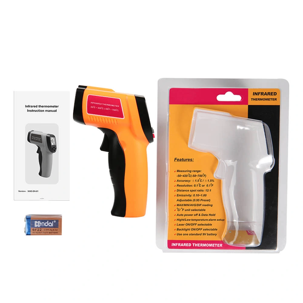 Digital Non-Contact Infrared Thermometer, IR Infrared Thermometer Laser Point Temperature Gun Tester