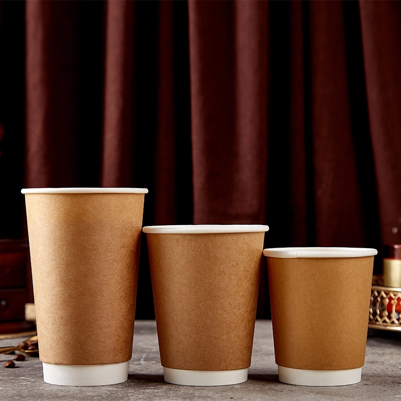 200ml Biodegradable Double Wall 8 Oz Cup Blue Paper Coffee Cups