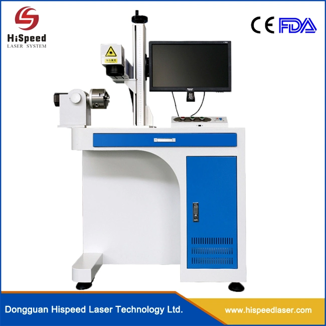 Hispeed Mopa Fiber Laser Marking Machine for Stainless Steel Color White Black Marking