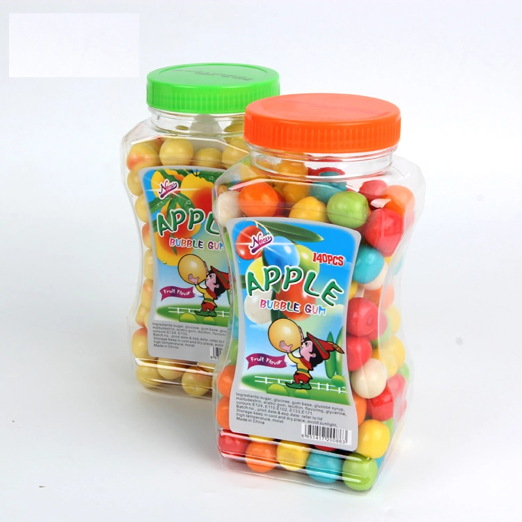 Super Soft Colorful Apple Shape Ball Bubble Gum Candy