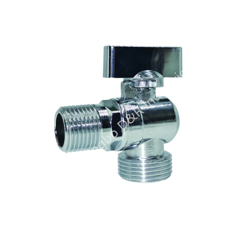 15mm Two-Way Male Female End Zinc Material Water Angle Stop Valve