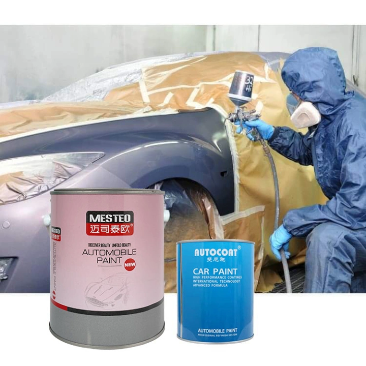 Comercio al por mayor sensación metálica fuerte Spray acrílico la pintura de automóviles pintura de auto Flash de alta HS fina plata brillante de 1K M204