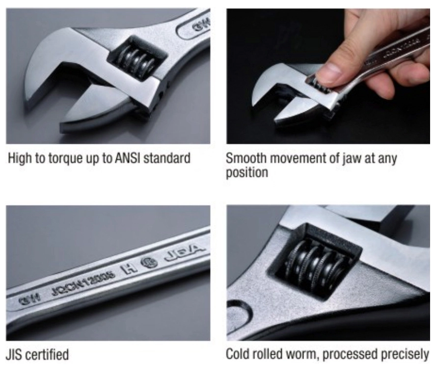 High quality/High cost performance  JIS Cr-V Material Adjustable Spanner Adjustable Wrench