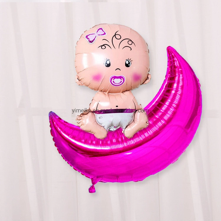 Baby Birthday Party Decoration Air Balloon 36inch Large Moon Aluminum Foil Balloon