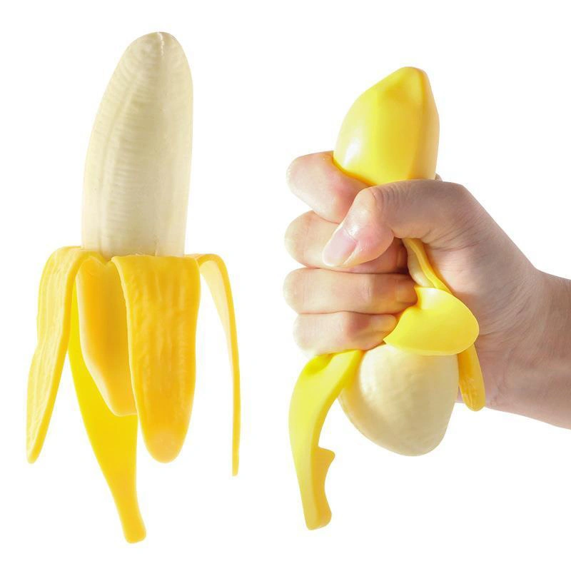 Squishy Banana Peeling Simulation Squeeze Vent Banana TPR Toy Decompression Toy