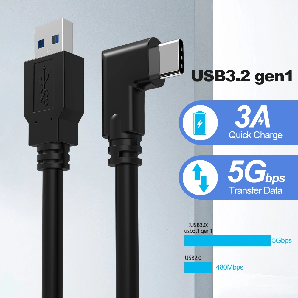 الشحن عالي السرعة 60 واط PD 5 جيجابت/ثانية USB 3.2 Gen1 5 م كبل من النوع C كبل توصيل سماعة الرأس VR لكبل Meta Oculus Quest PRO