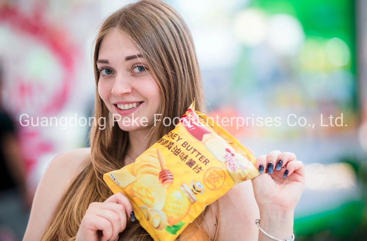 Não-OGM, baixo teor de colesterol, &amp; Trans-Fat livre, sem corantes artificiais, com 60g/80g/90g/100g/110g/134g de batatas fritas de Tubo (Japonês mais alto padrão retalhistas)