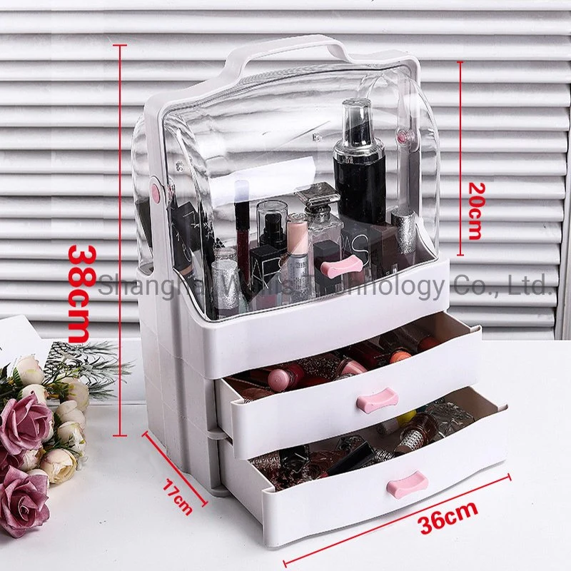 Net Celebrity Cosmetics Storage Box Dustproof, Vibrato, The Same Desktop Dressing Table, Skin Care Lipstick Rack