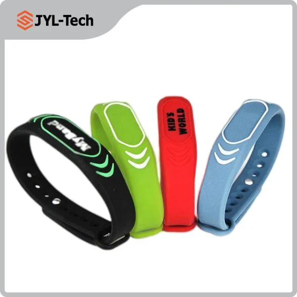 Access Control RFID Silicone Wristband for Fitness Clubs Gyms Amusement Parks