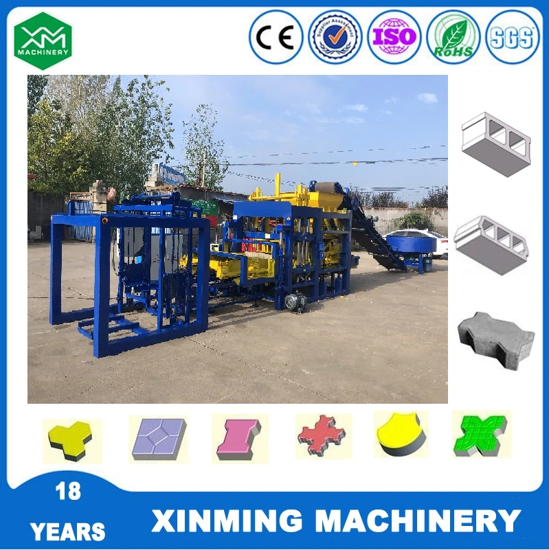 Qt4-15b Full Automatic Hydraulic Concrete Hollow Hourdis Curbstone Paver Block Automatic Brick Making Machine in Jamaica